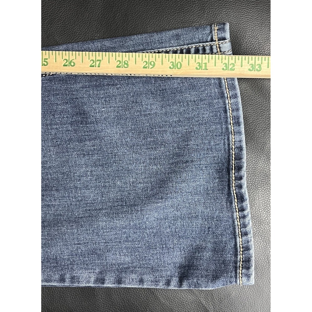 SHYANNE 31W 32.5L Flare Jeans Embroidered Floral Stretch Boho Western Bootcut - Picture 10 of 11